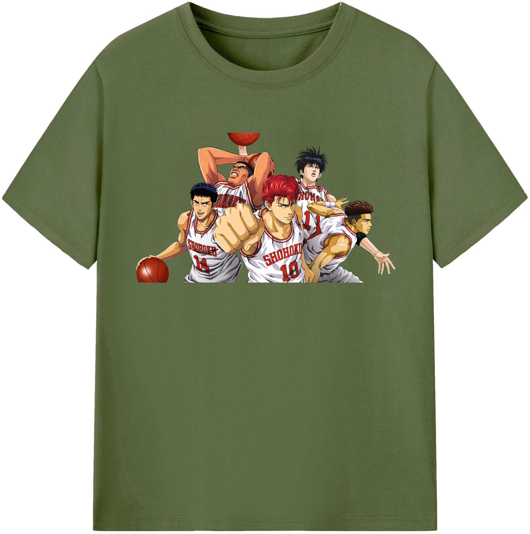 SLAM DUNK／スラムダンク 綿100％半袖Tシャツ（フロントプリント）